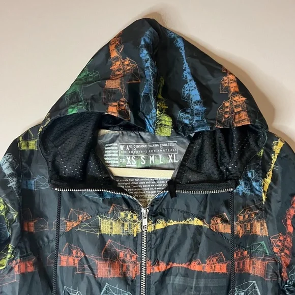 RARE Radiohead In Rainbows Windbreaker Jacket Official Waste Merch